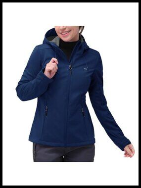 Women's Waterproof Softshell Jacket Lightweight Windbreaker with Hood